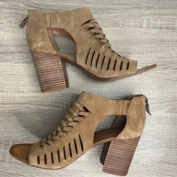 Franco Sarto Brown Janice Block Heel Sandal Size 8.5 - Picture 7 of 8